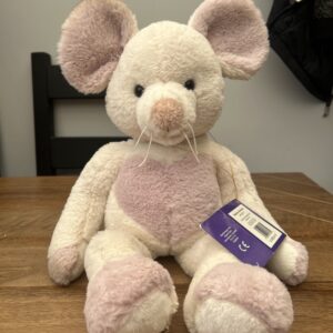 CHARLIE BEARS 18" BEARHOUSE MADAME ROQUEFORT MOUSE SOFT TOY PLUSH CREAM & LILAC