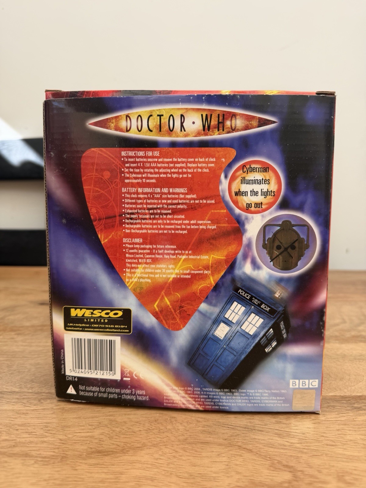 Doctor Who Cyberman Wall clock Rare - Image 3