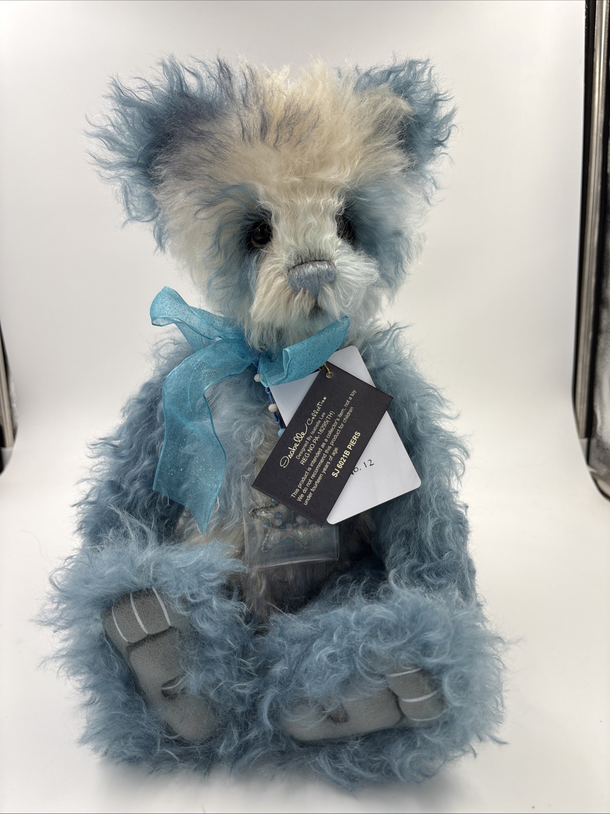 Charlie Bears Piers Limited Edition Of Only 250 Mohair Blue White Bear Tags