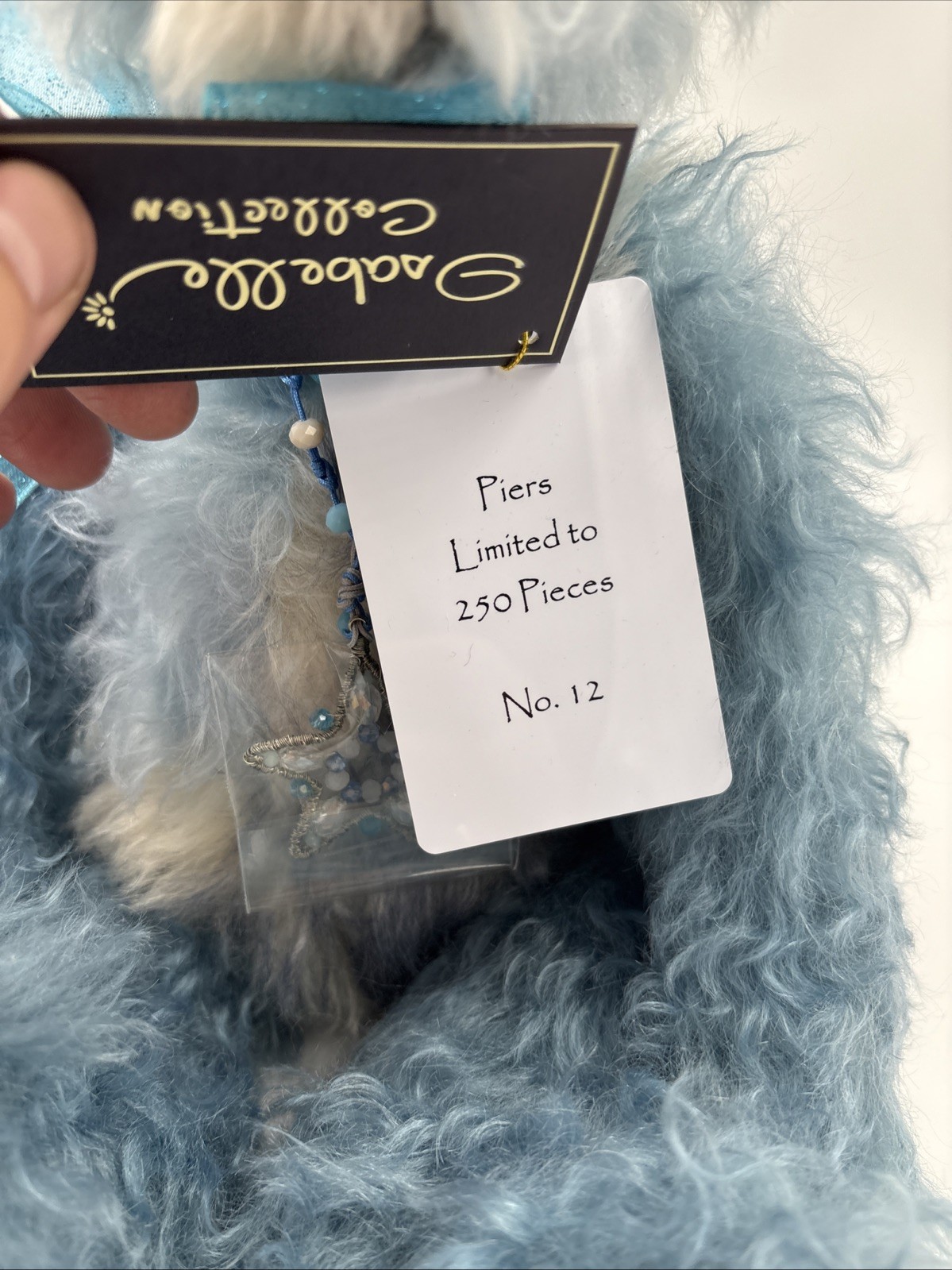 Charlie Bears Piers Limited Edition Of Only 250 Mohair Blue White Bear Tags - Image 4