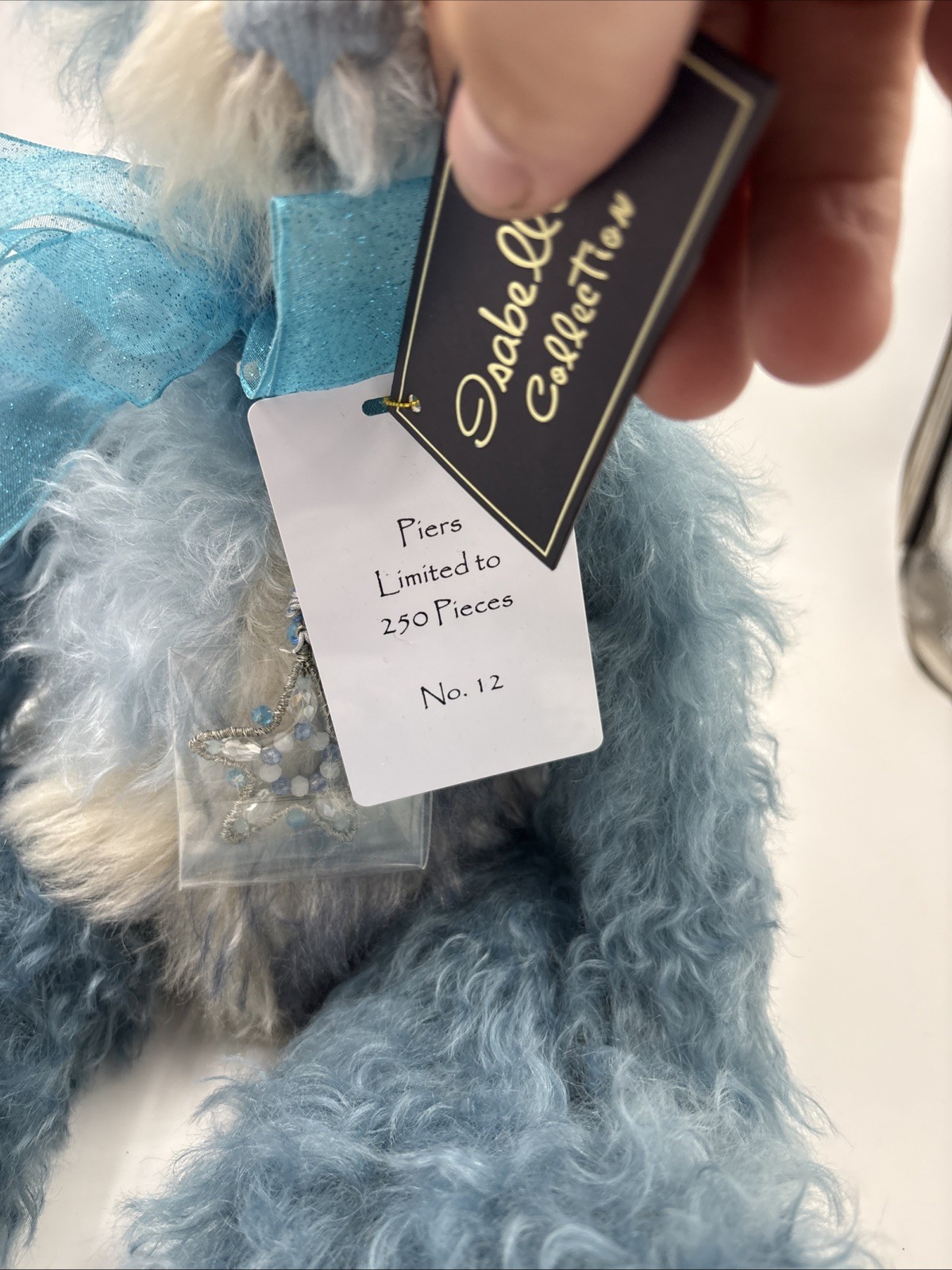 Charlie Bears Piers Limited Edition Of Only 250 Mohair Blue White Bear Tags - Image 9