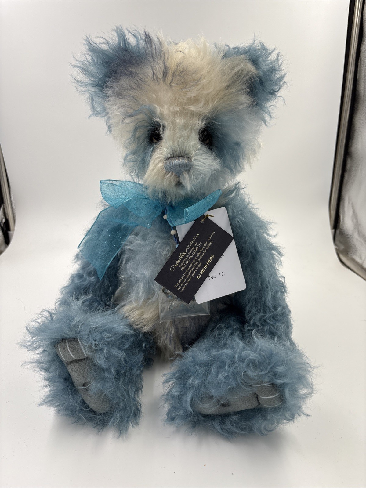 Charlie Bears Piers Limited Edition Of Only 250 Mohair Blue White Bear Tags - Image 10