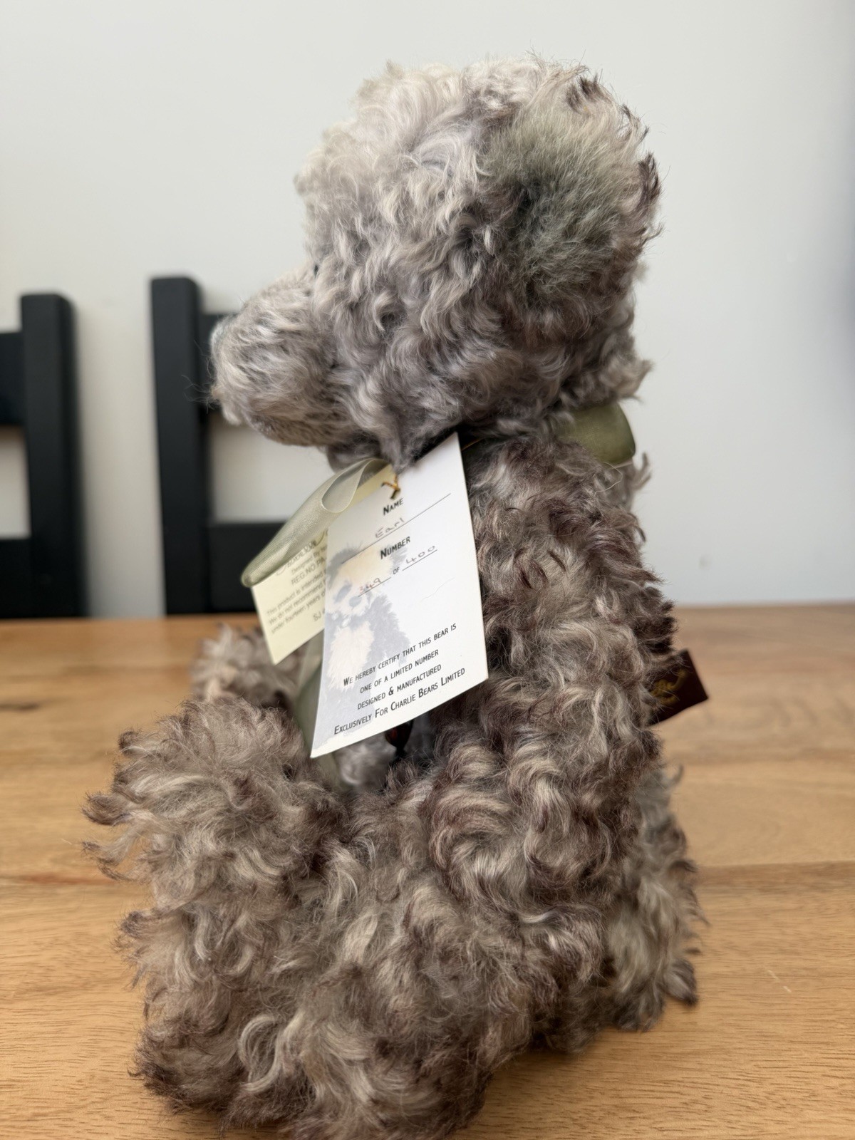 Charlie Bears Earl Collectors teddy bear limited edition now retired From 2011 - Image 8