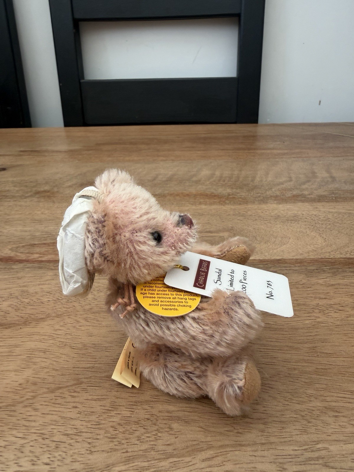 Charlie Bears “Sandal” Bear Keyring mohair Limited Edition 1200 Tagged - Image 2