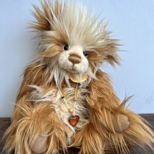 Charlie Bears SAVOURY PUDDING 40cm (16”) With Red Heart Pendant Necklace & Tags