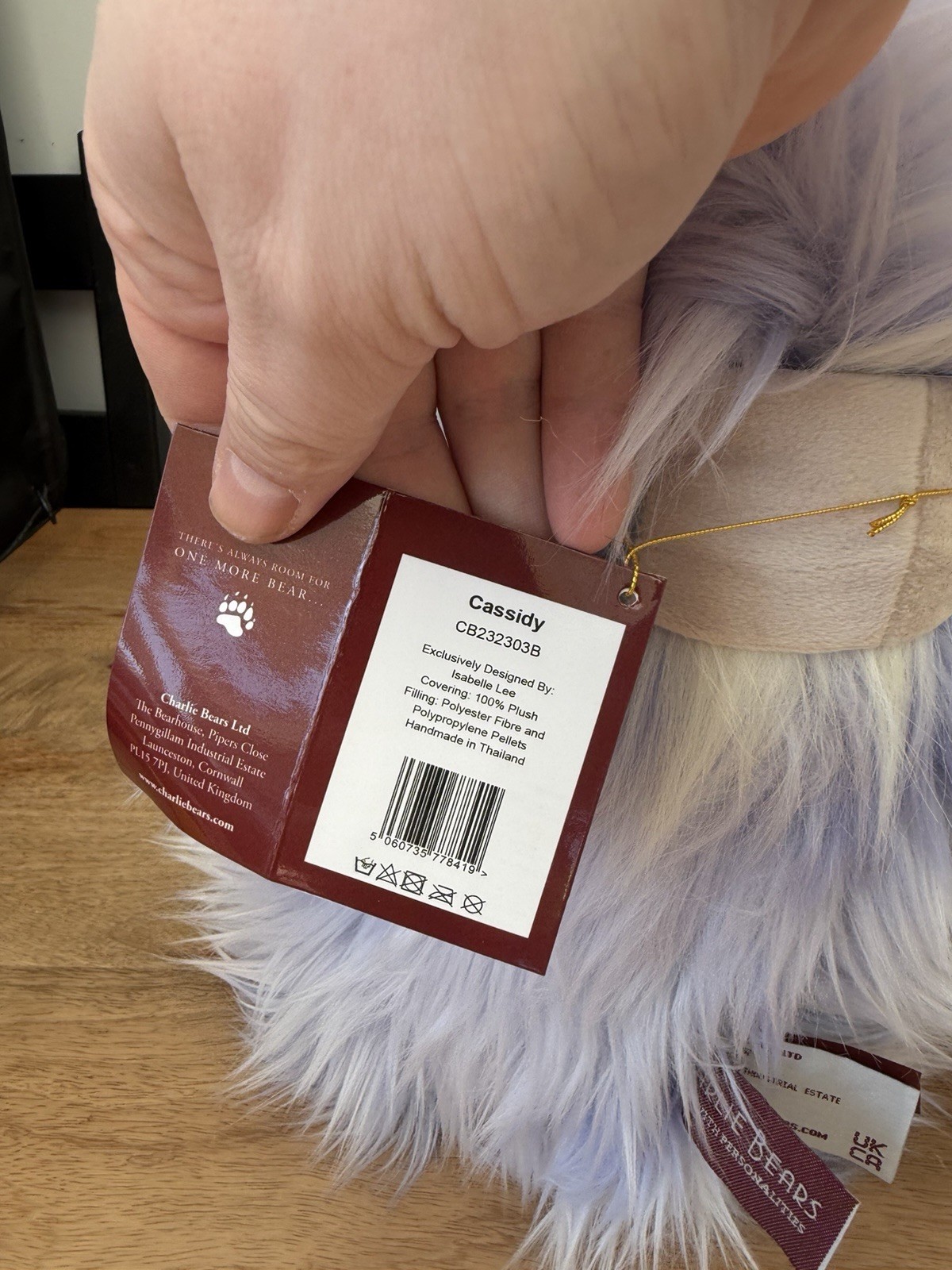 Charlie Bears Cassidy Plush Teddy Bear with Tags - Image 7