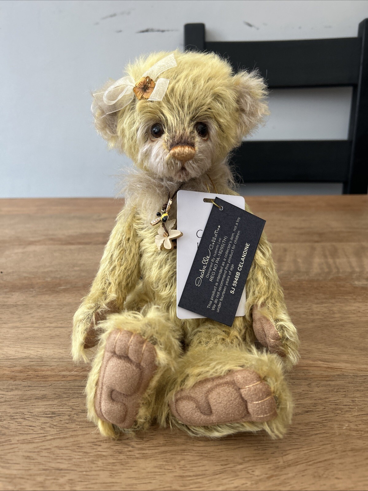 Charlie Bears Celandine Mohair Limited Edition Retired Rare Sweet Face 🩷💜 - Image 2