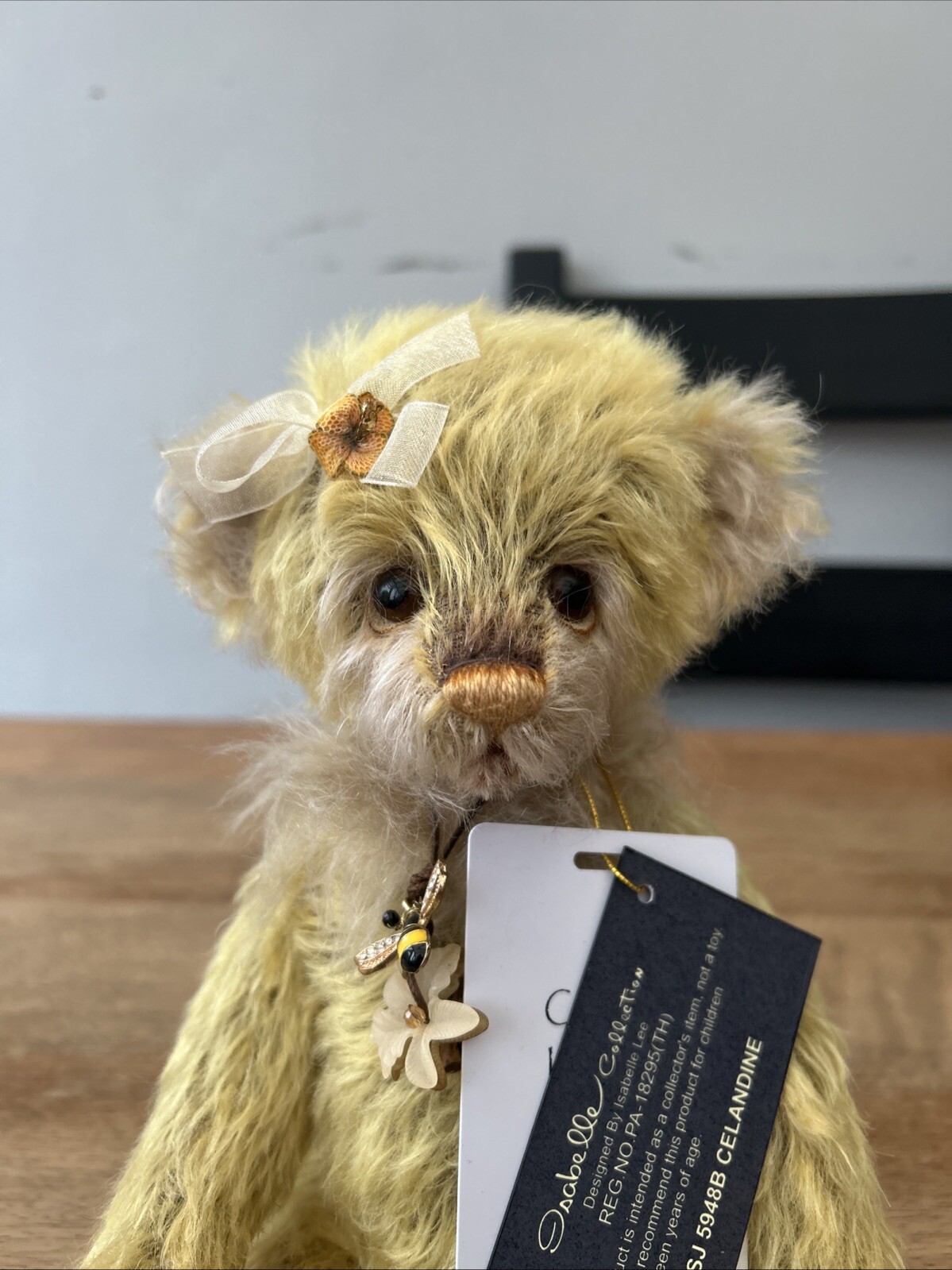Charlie Bears Celandine Mohair Limited Edition Retired Rare Sweet Face 🩷💜 - Image 3