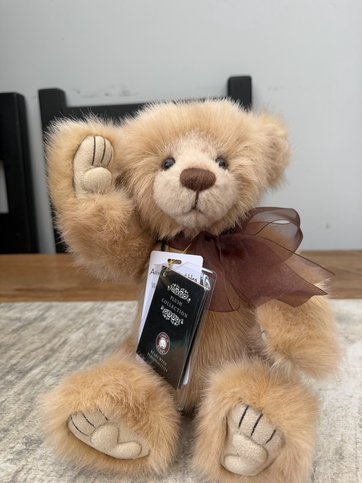 Charlie Bear Hand Signed Anniversary Scribbles with All Tags. Rare.