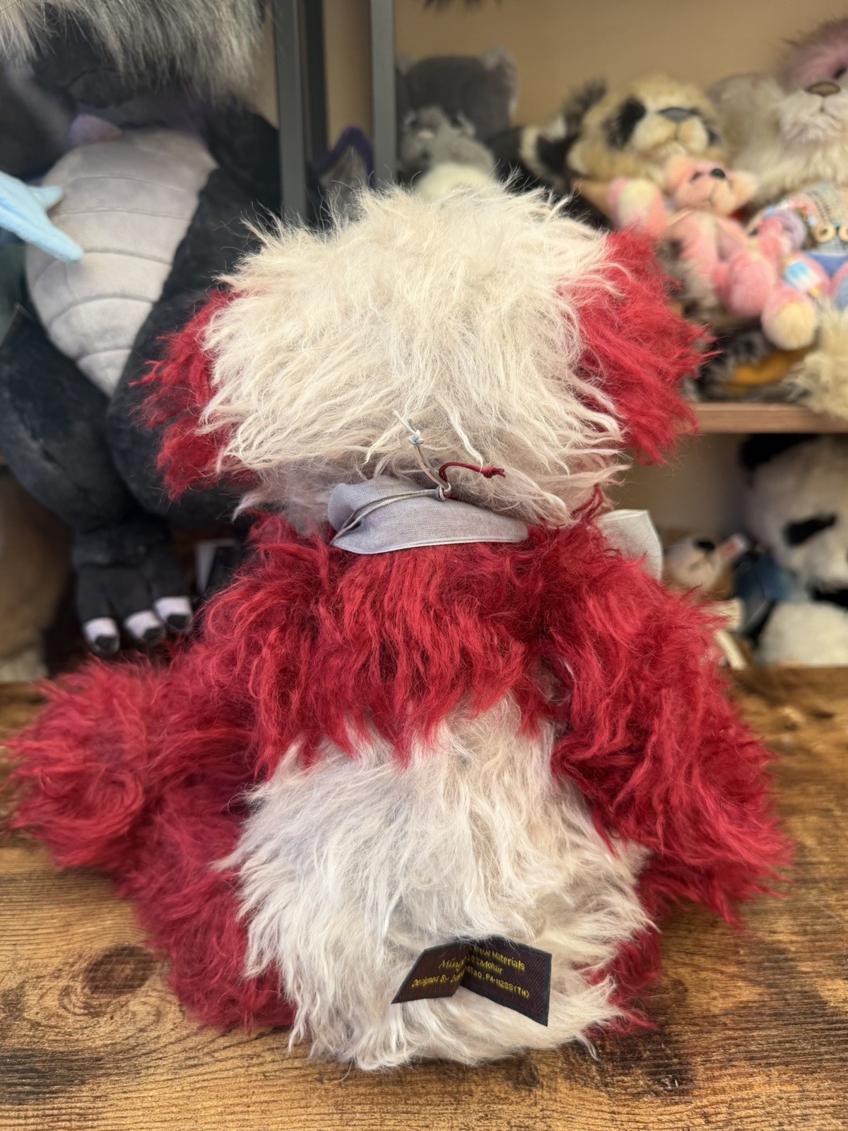 Charlie Bears MINGLE WITH TAGS,RED,MOHAIR,LTD ED/RTD 2015,ISABELLE LEE,15"/38 CM - Image 7