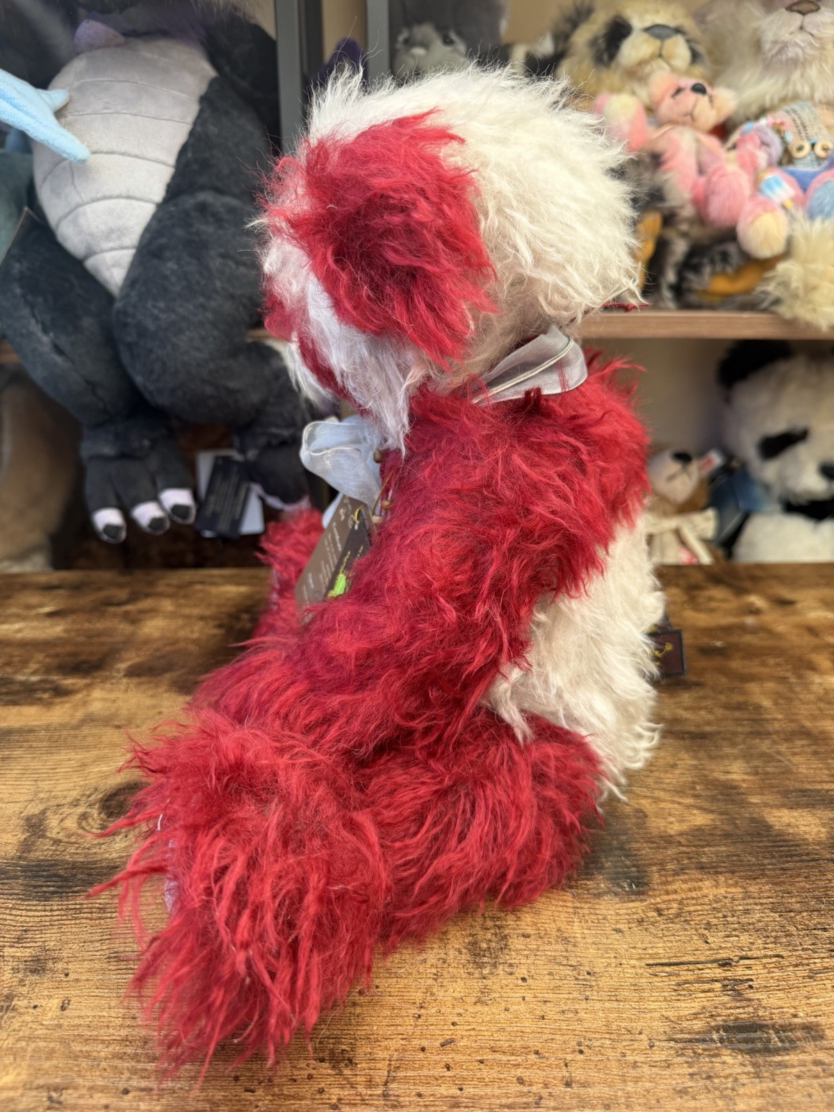 Charlie Bears MINGLE WITH TAGS,RED,MOHAIR,LTD ED/RTD 2015,ISABELLE LEE,15"/38 CM - Image 8