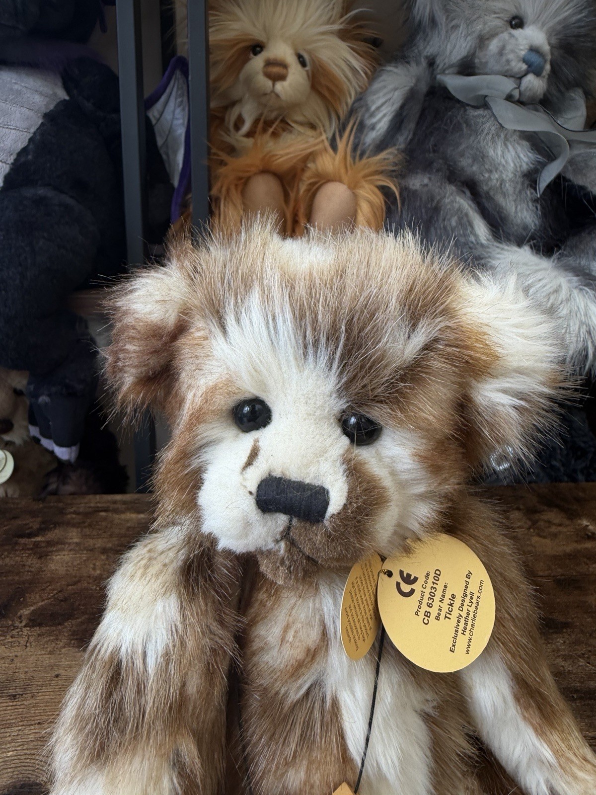 Charlie Bears Tickle Teddy Bear Heather Lyell Design Tagged - Image 2