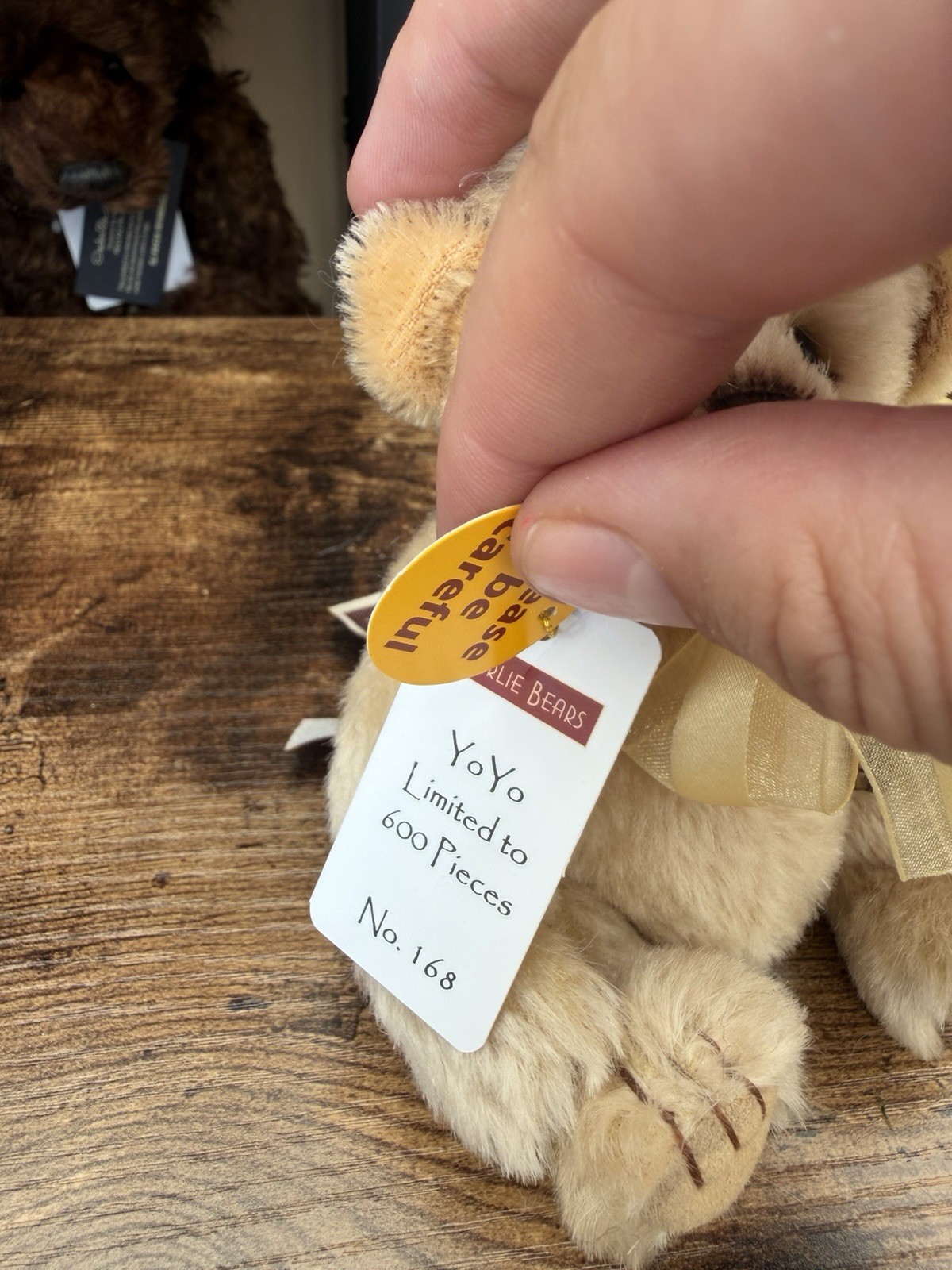 Charlie Bear Yo Yo Lovely Little Mohair Bear. Very Good Condition With Tags - Image 3