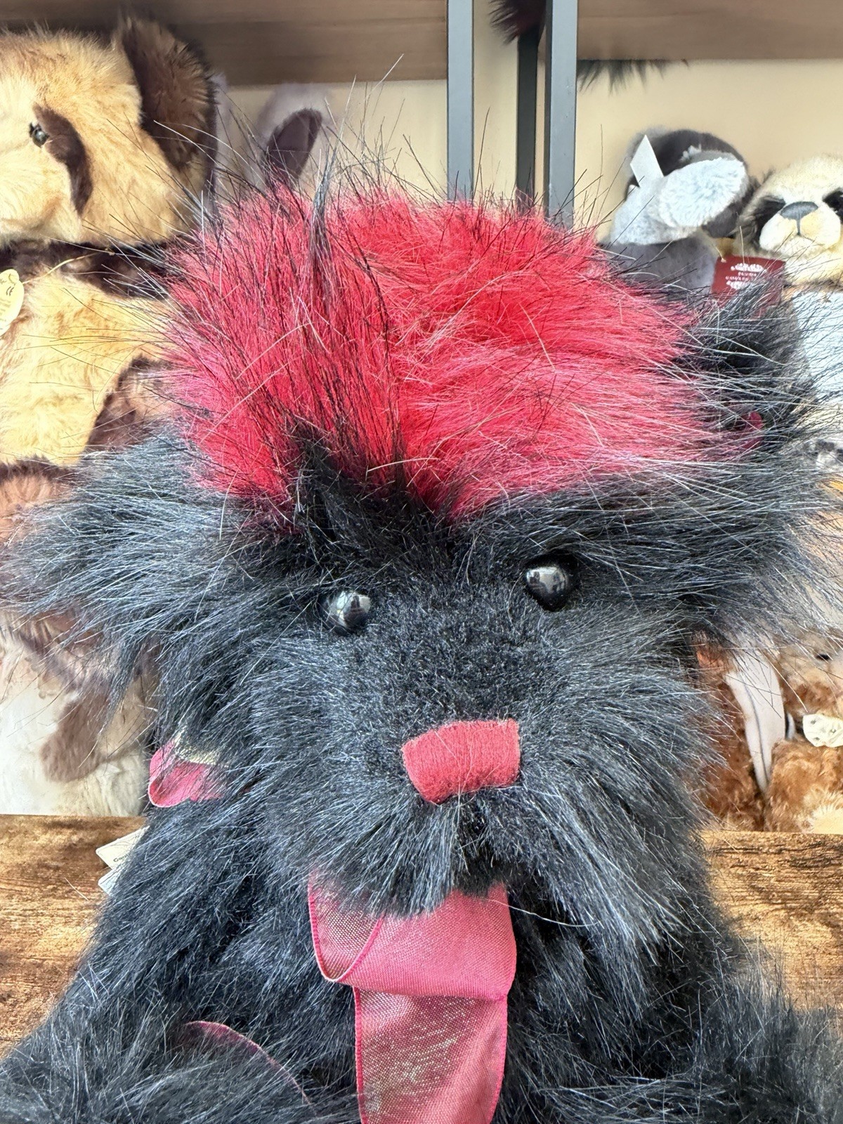 Charlie Bears RED LIQUORICE 15" 38cm Jointed Soft Plush Collectable Teddy Bear - Image 2