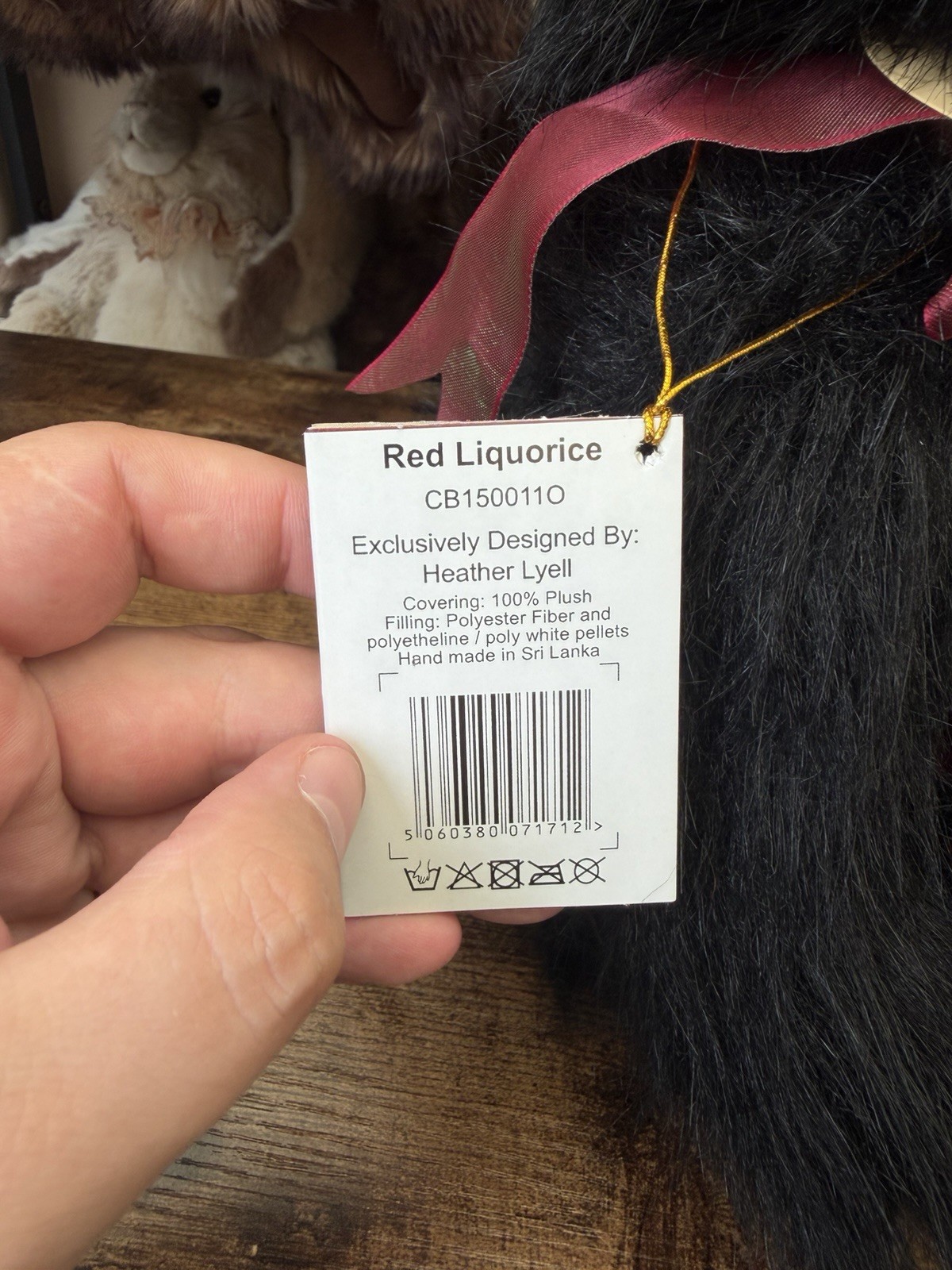 Charlie Bears RED LIQUORICE 15" 38cm Jointed Soft Plush Collectable Teddy Bear - Image 6