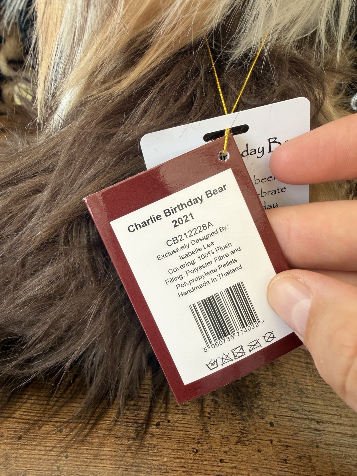 Charlie Bears Birthday Bear 2021 Retired Collectible Teddy With Tags - Image 6