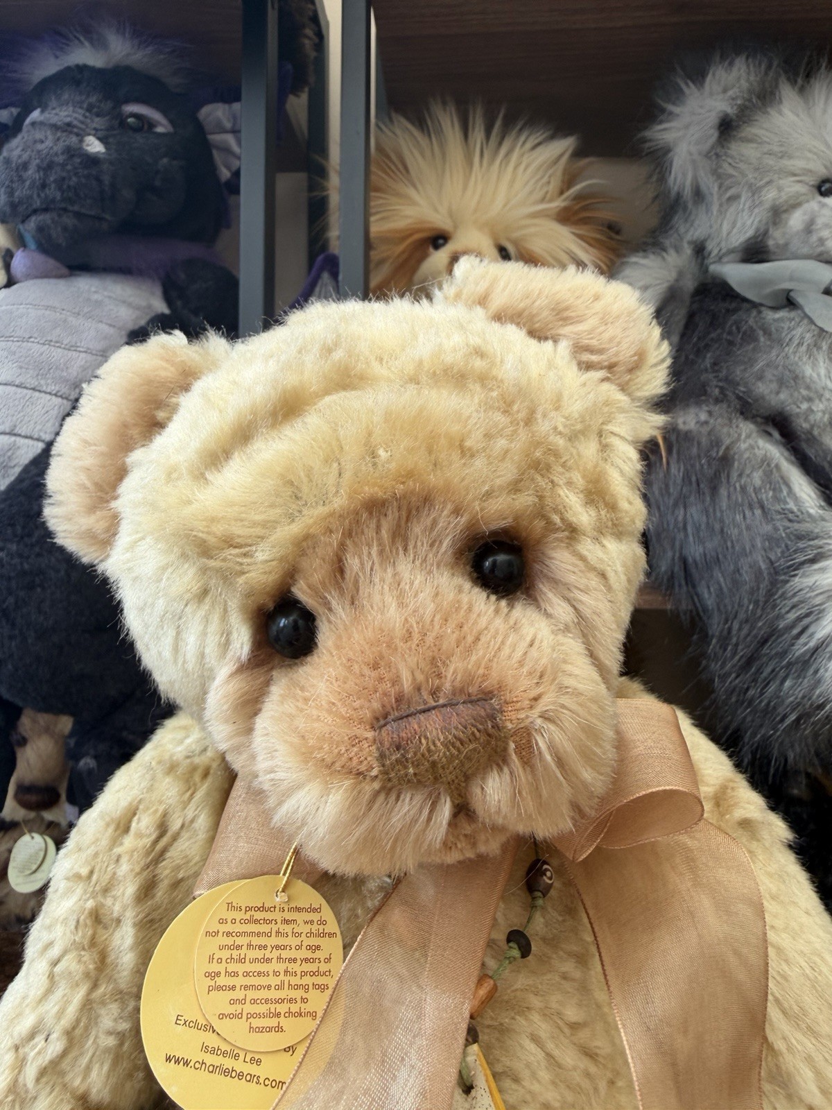 Charlie Bears - "Chip" - by Isabelle Lee - CB131399A - 41cm, Gold Plush - Image 7