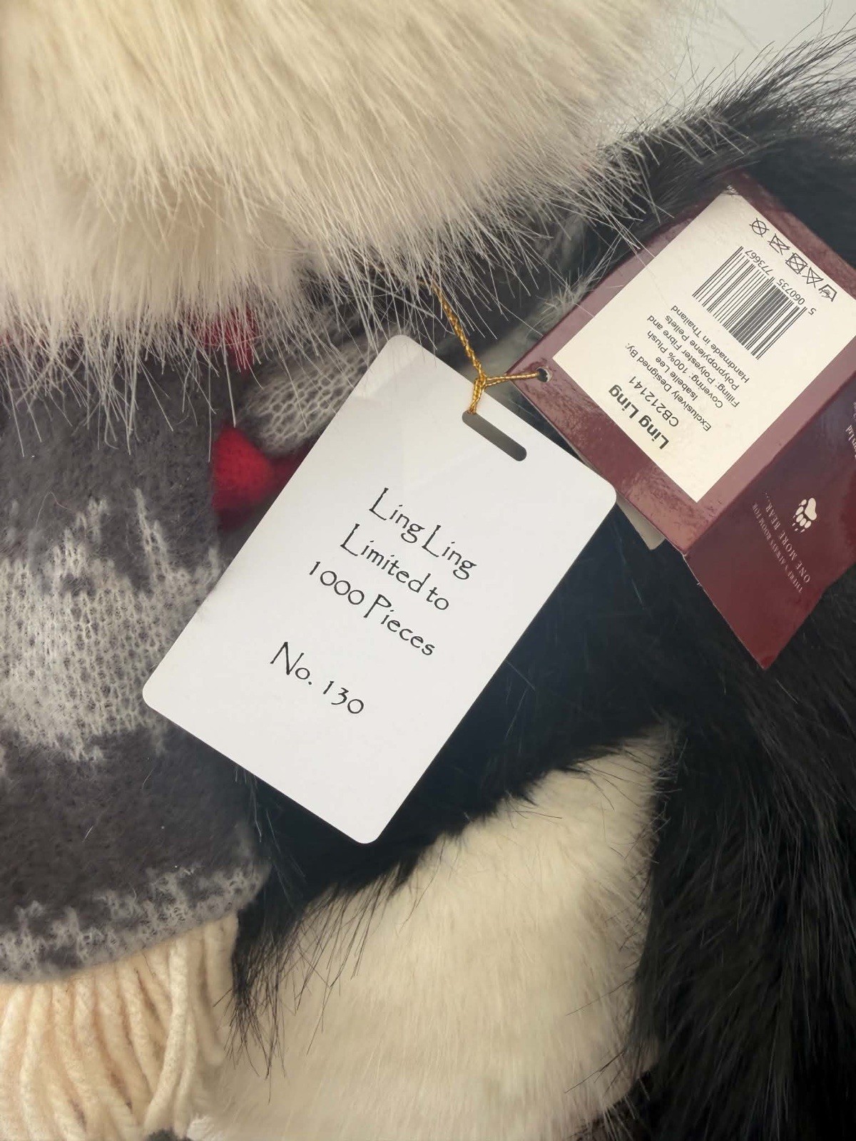Charlie Bears Standing Panda Plush Bear Ling Ling 30inches BNWT - Image 3