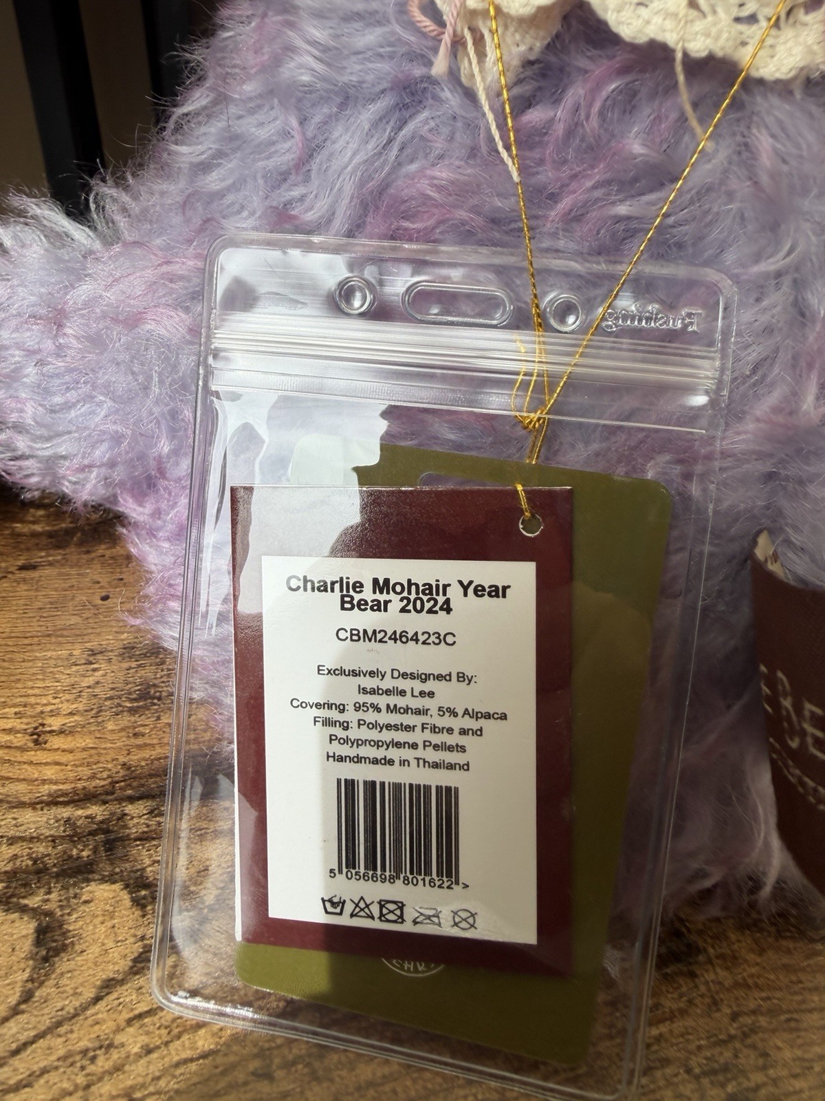 Charlie Mohair Year Bear 2024 - Isabelle Collection - CBM246423C - Image 8