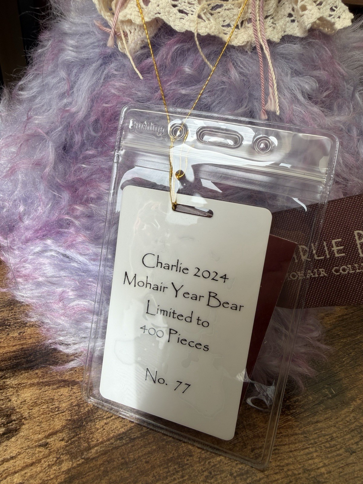 Charlie Mohair Year Bear 2024 - Isabelle Collection - CBM246423C - Image 9