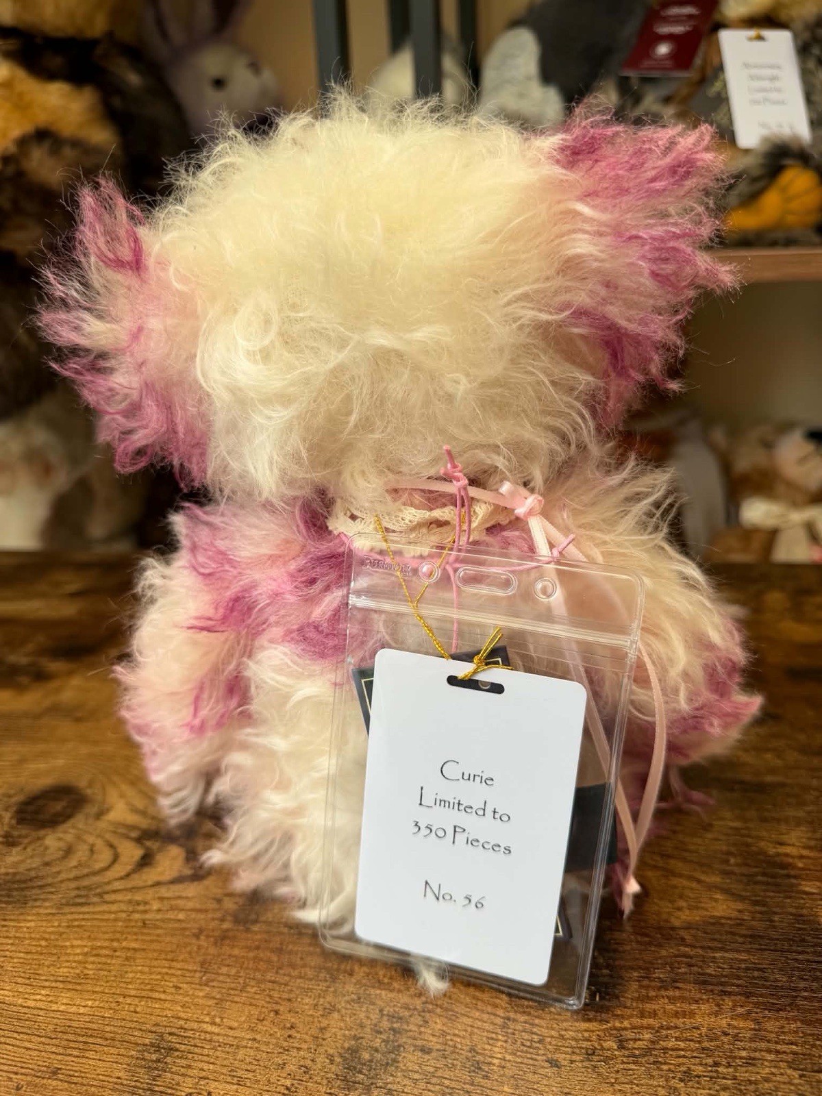 Charlie Bears CURIE,PINK,TAGS,LTD ED/RTD,2022,MOHAIR,ISABELLE LEE,11" TALL - Image 2