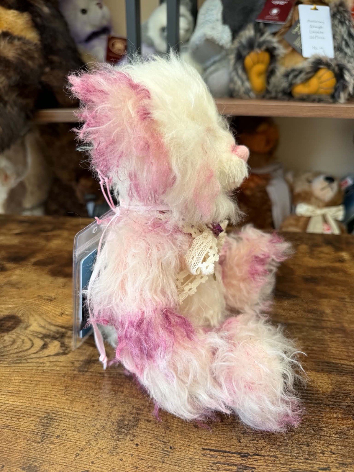 Charlie Bears CURIE,PINK,TAGS,LTD ED/RTD,2022,MOHAIR,ISABELLE LEE,11" TALL - Image 7