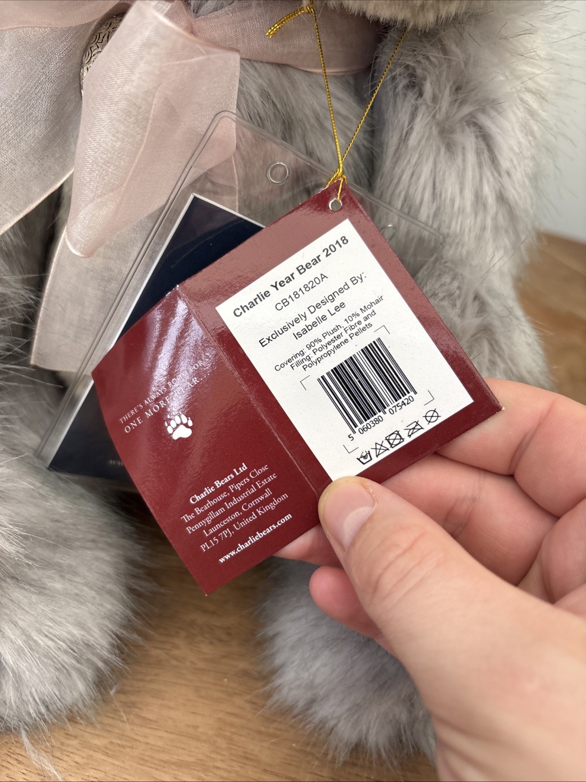 Charlie Bears Charlie Year Bear 2018 - Retired Plumo. Limited edition. - Image 4