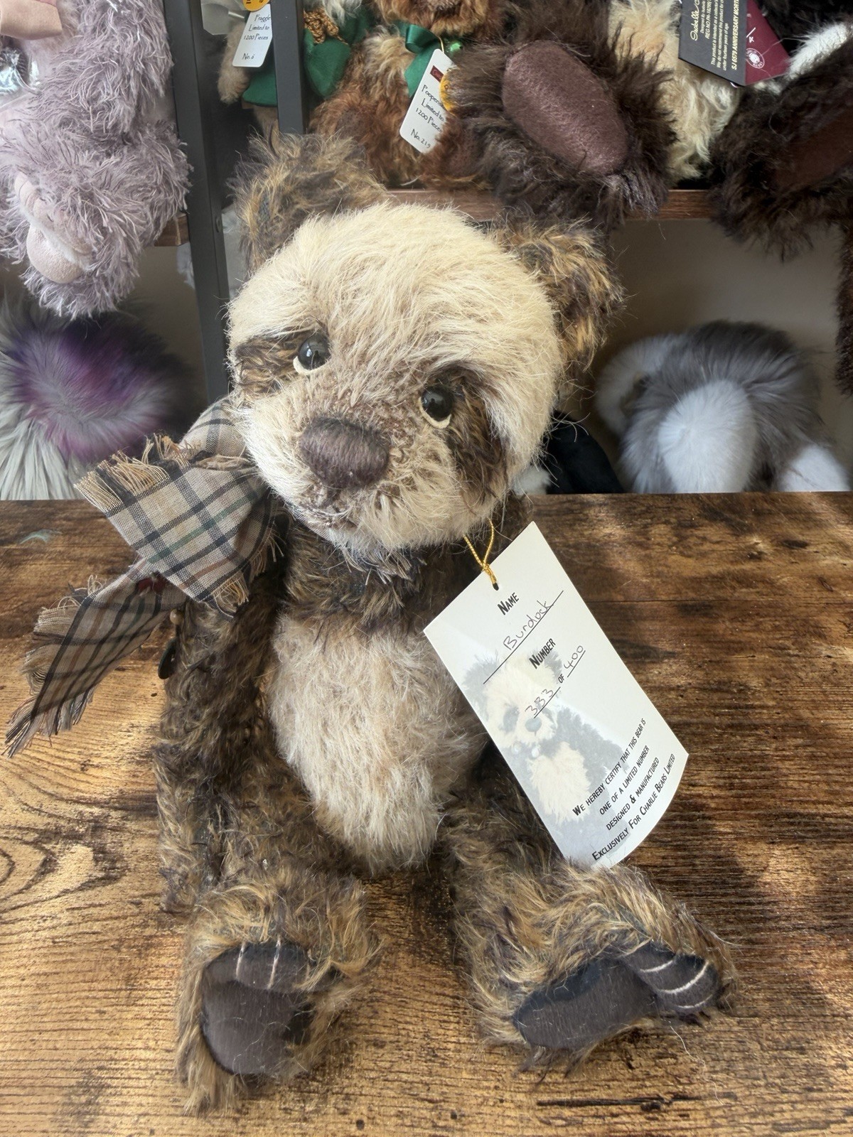 Charlie bears mohair Isabelle Lee BURDOCK Limited edition of 400
