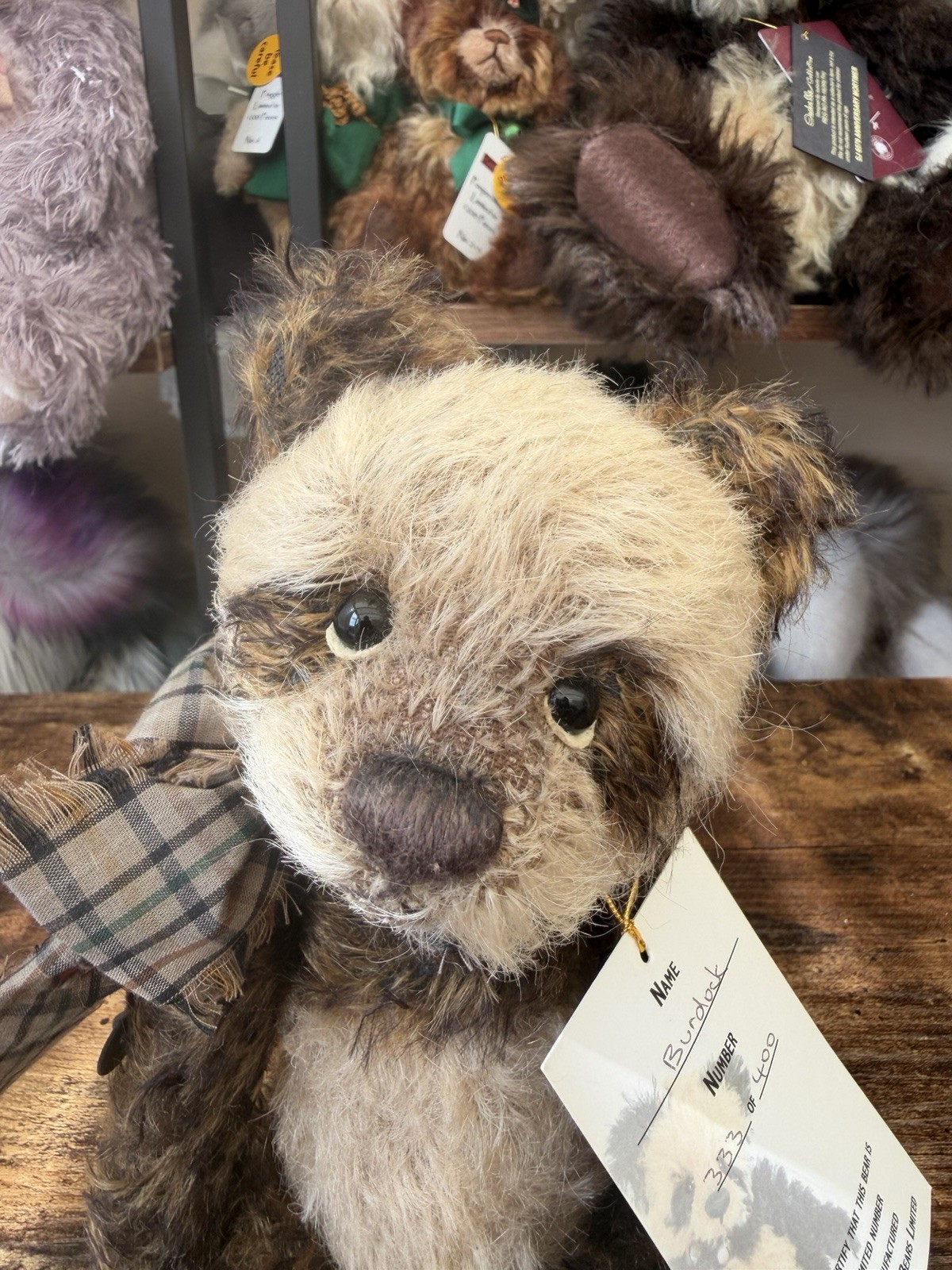 Charlie bears mohair Isabelle Lee BURDOCK Limited edition of 400 - Image 4