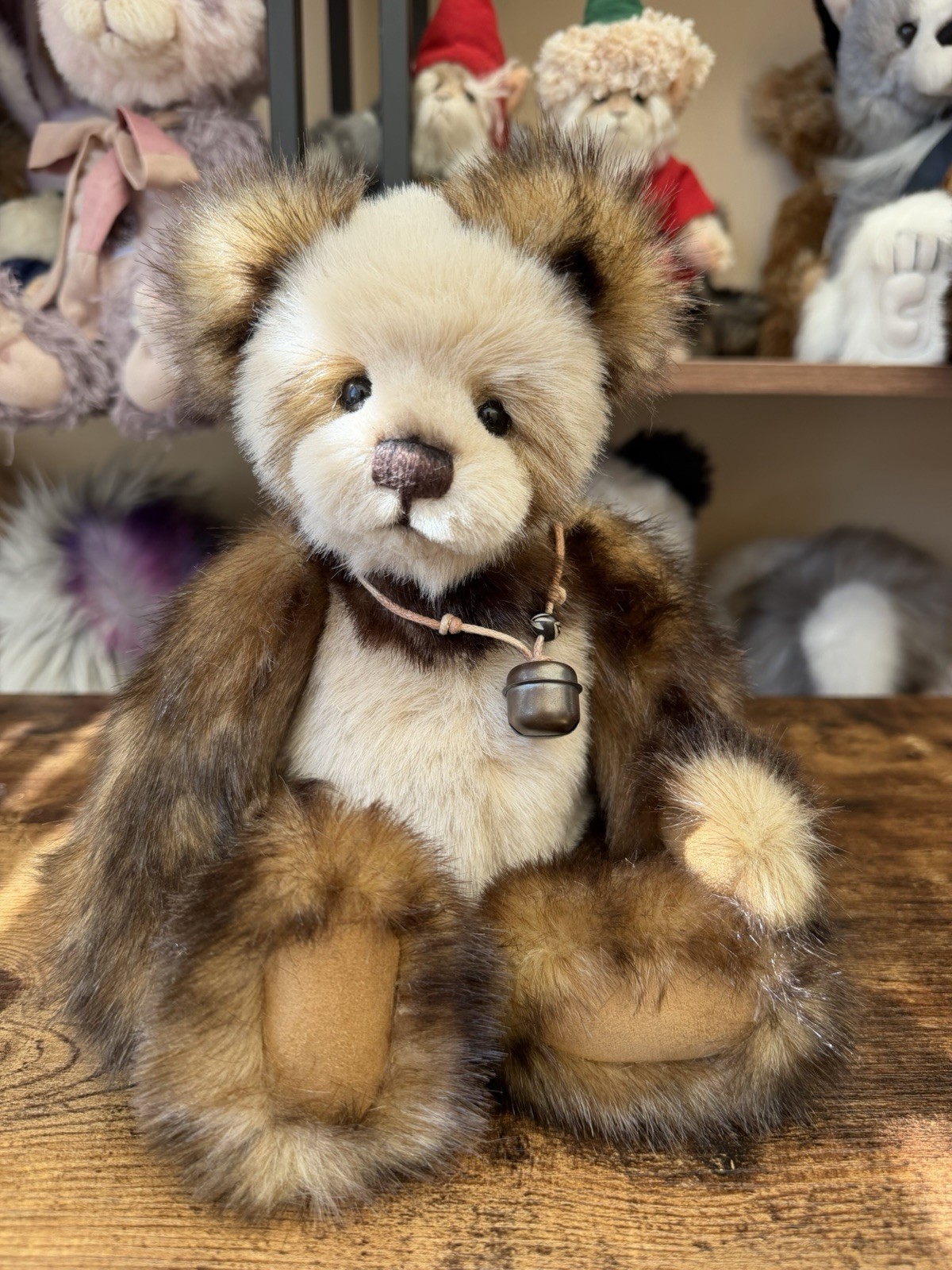 Charlie Bear - Anniversary Bear Mia - Small Brown/White Bear - CB151560