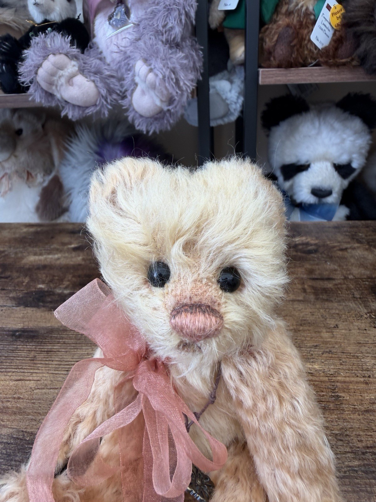 Charlie Bears Mohair Priscilla Limited Edition 2010 Retired sweet girl 🩷💜 - Image 2