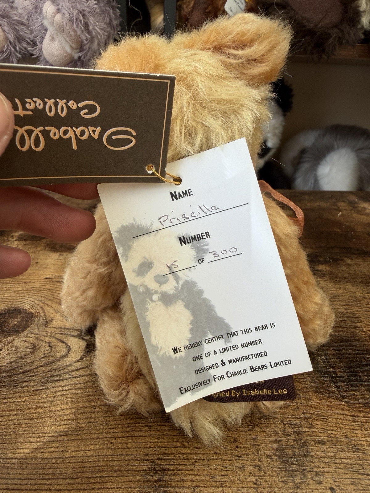 Charlie Bears Mohair Priscilla Limited Edition 2010 Retired sweet girl 🩷💜 - Image 5