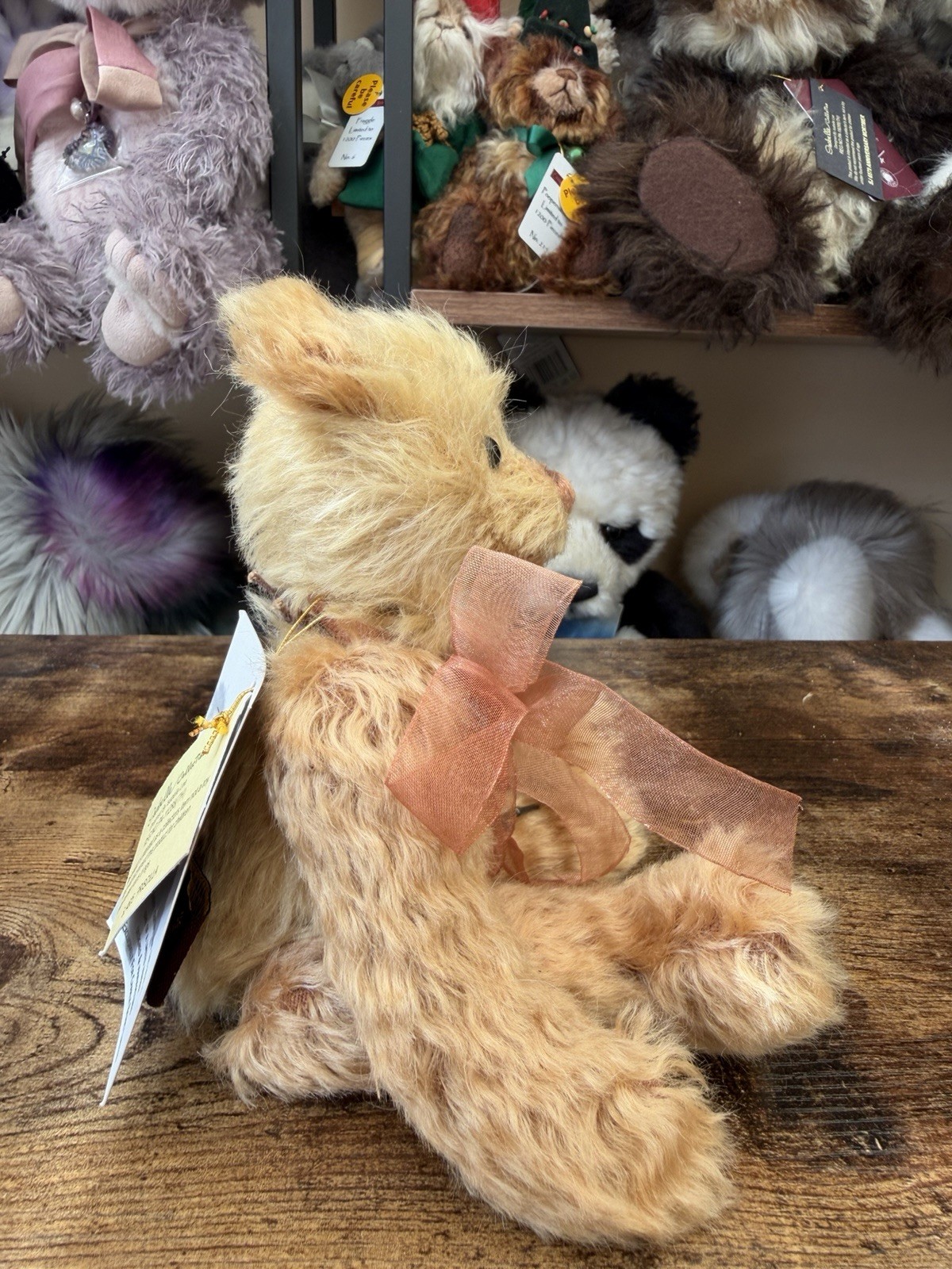 Charlie Bears Mohair Priscilla Limited Edition 2010 Retired sweet girl 🩷💜 - Image 6