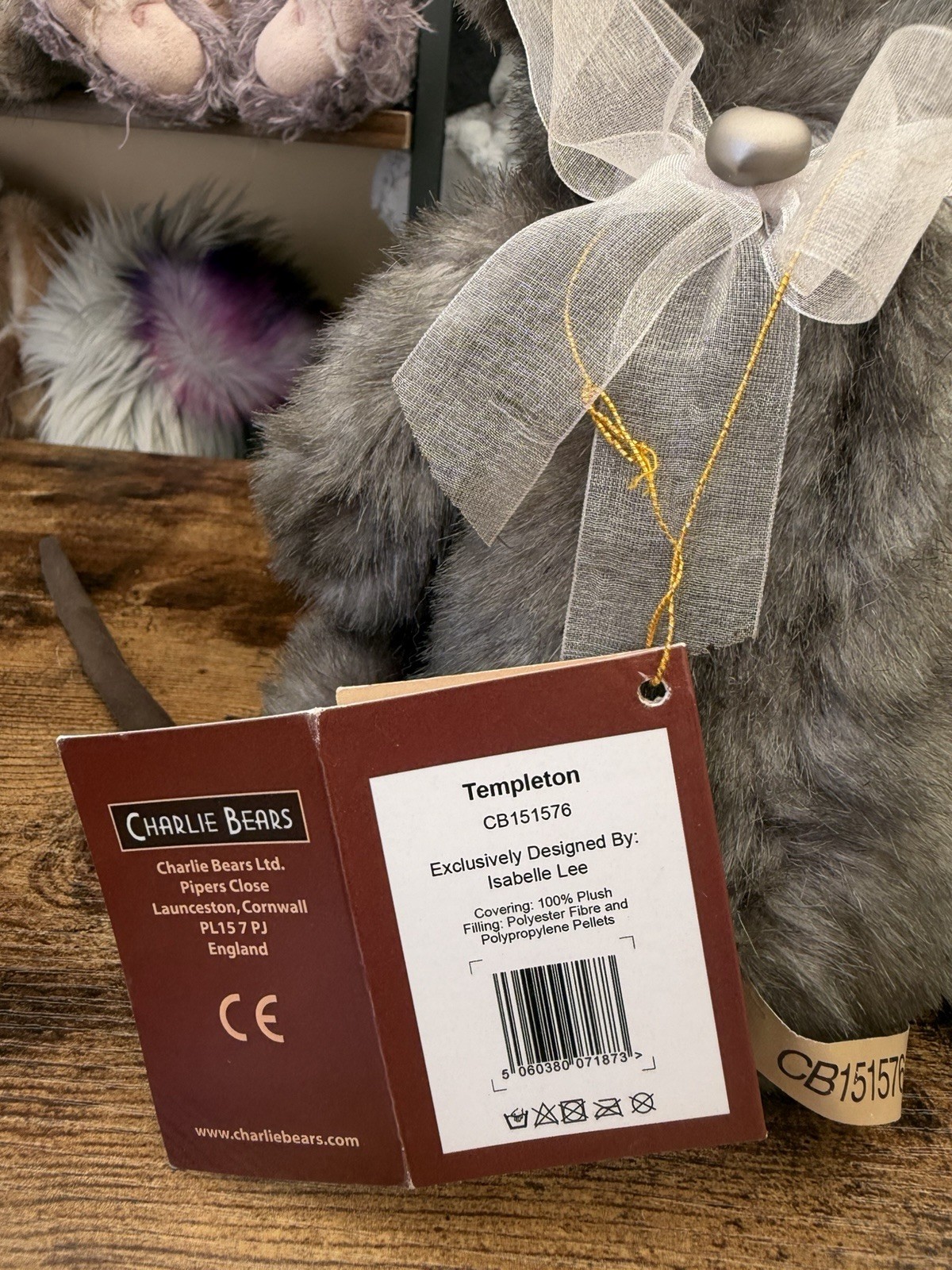 Charlie Bears TEMPLETON Rat Isabelle Lee 2015 Collection Retired Retired HTF - Image 5