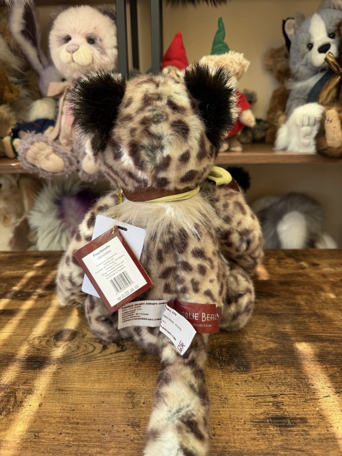 Charlie Bears FLAPDOODLE Beautiful Plumo Leopard Immaculate with Tags - Image 6