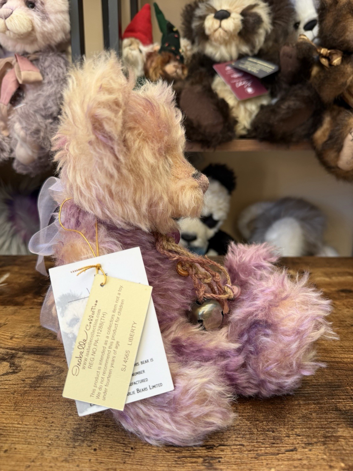 CHARLIE BEARS ISABELLE COLLECTION SJ4565 LIBERTY USED WITH ORIGINAL TAGS & BAG - Image 6