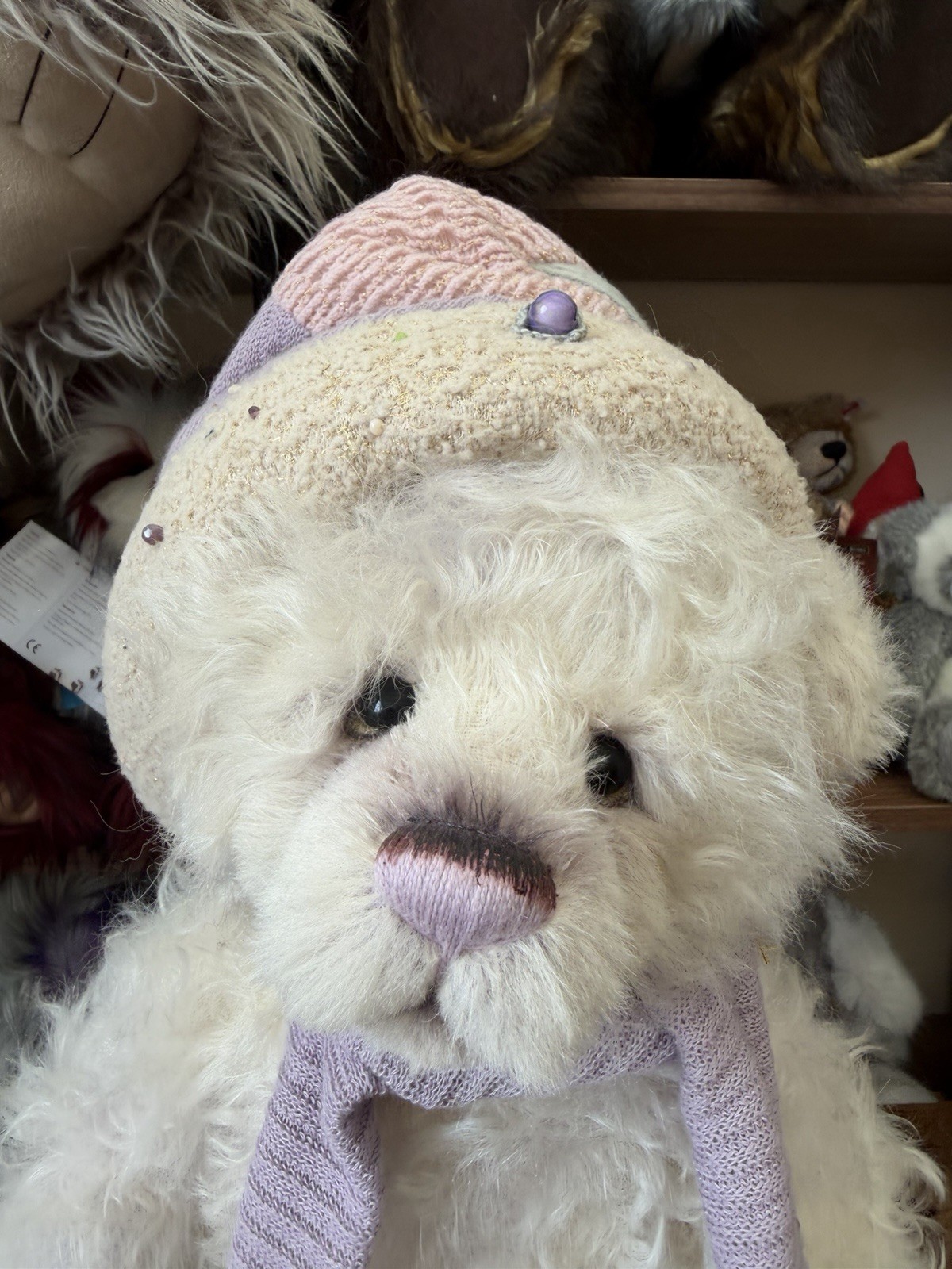 Charlie Bears SLIPPERS Mohair Limited Edition Best Friends Club Exclusive Tags - Image 2