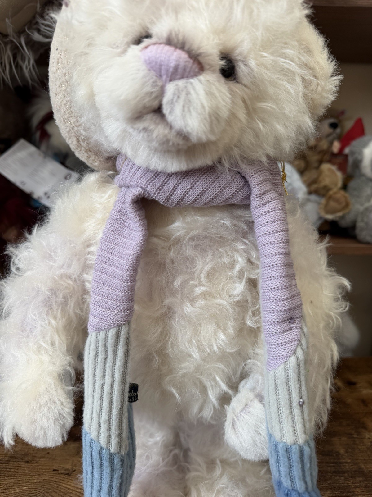 Charlie Bears SLIPPERS Mohair Limited Edition Best Friends Club Exclusive Tags - Image 3