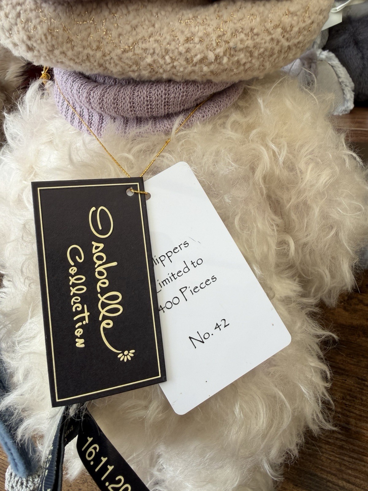 Charlie Bears SLIPPERS Mohair Limited Edition Best Friends Club Exclusive Tags - Image 6
