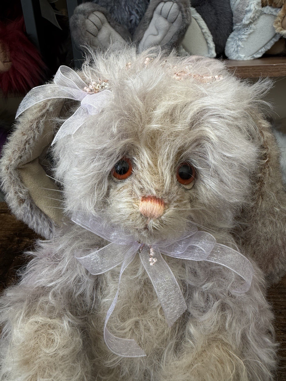 charlie bears Mohair Petal bunny / Rabbit 🐰 BNWT 🐰🌸 extremely rare - Image 8