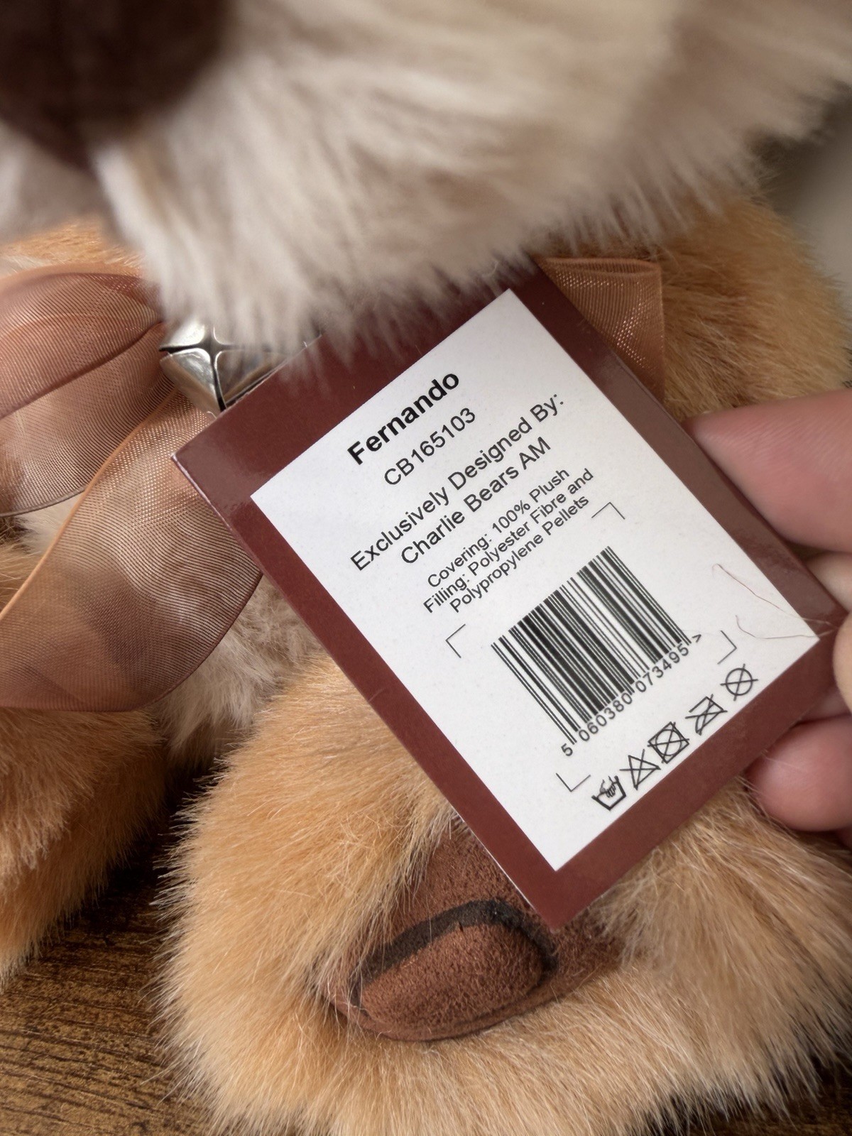 Charlie Bear FERNANDO Fox Retired with Tags Rare - Image 3