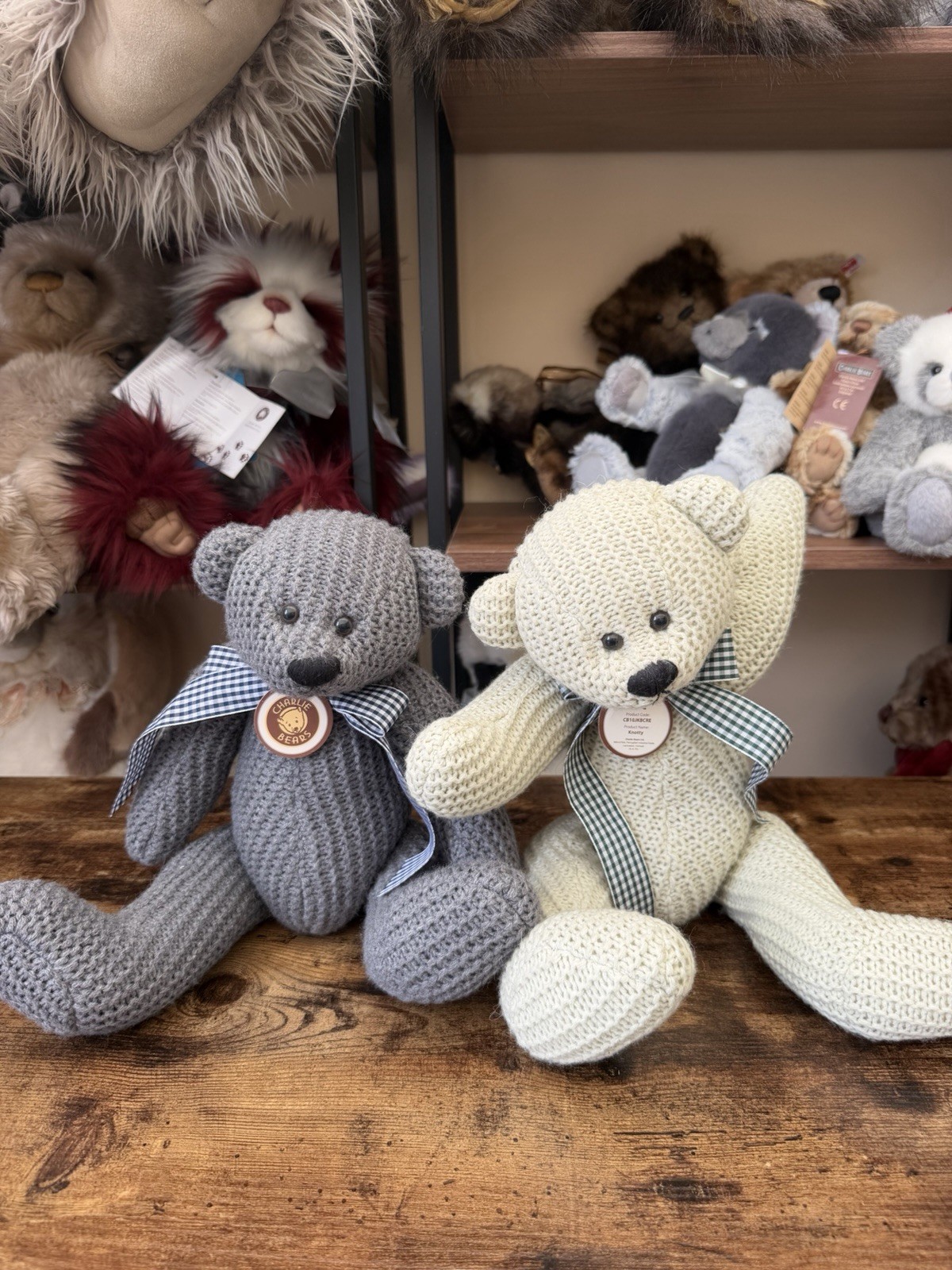 Charlie Bears Knitty Knotty Knitted Bears New With Tags