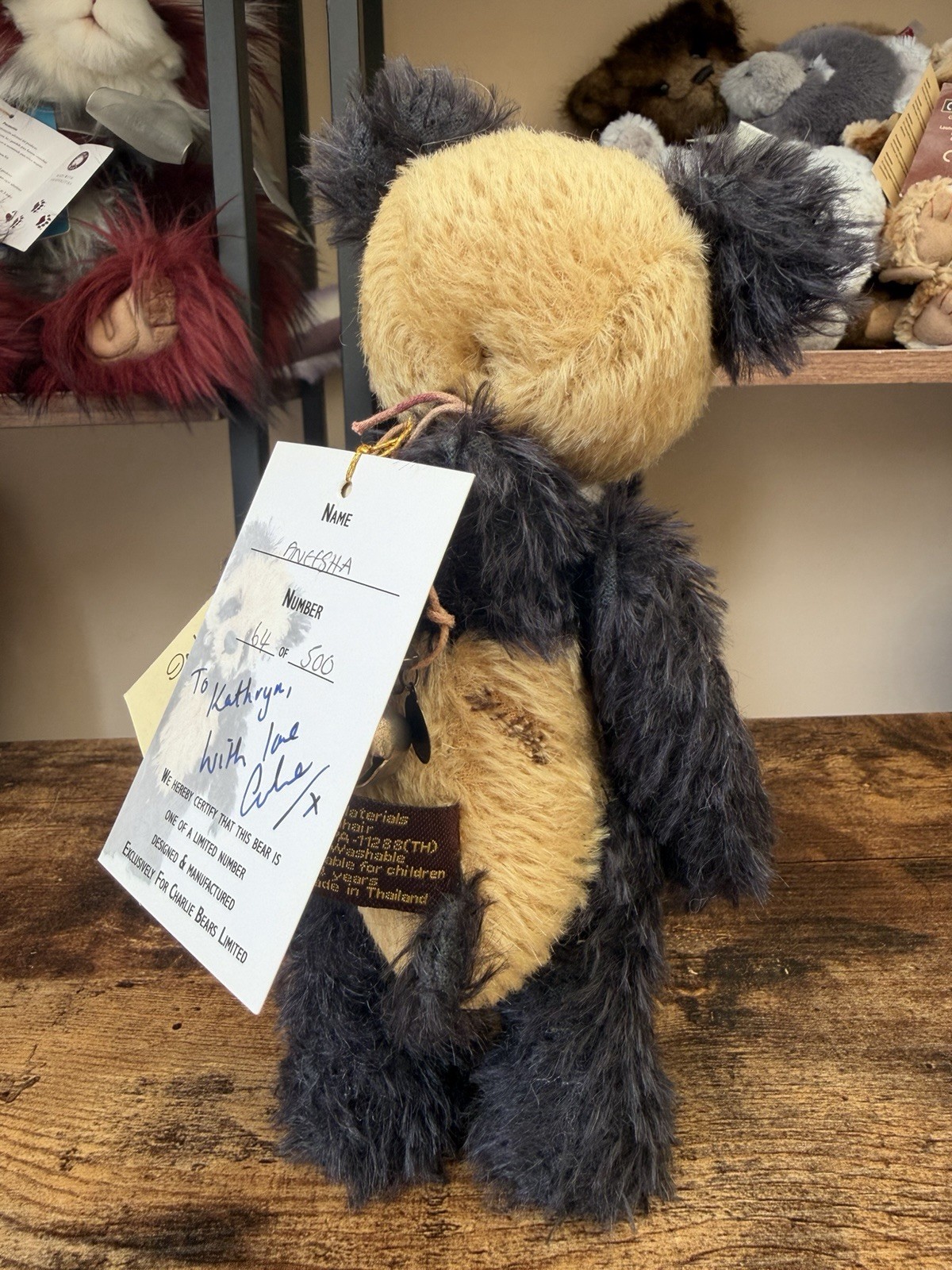 Charlie bears isabelle lee Aneesha SJ4369 Ltd retired mohair with tag - Image 4
