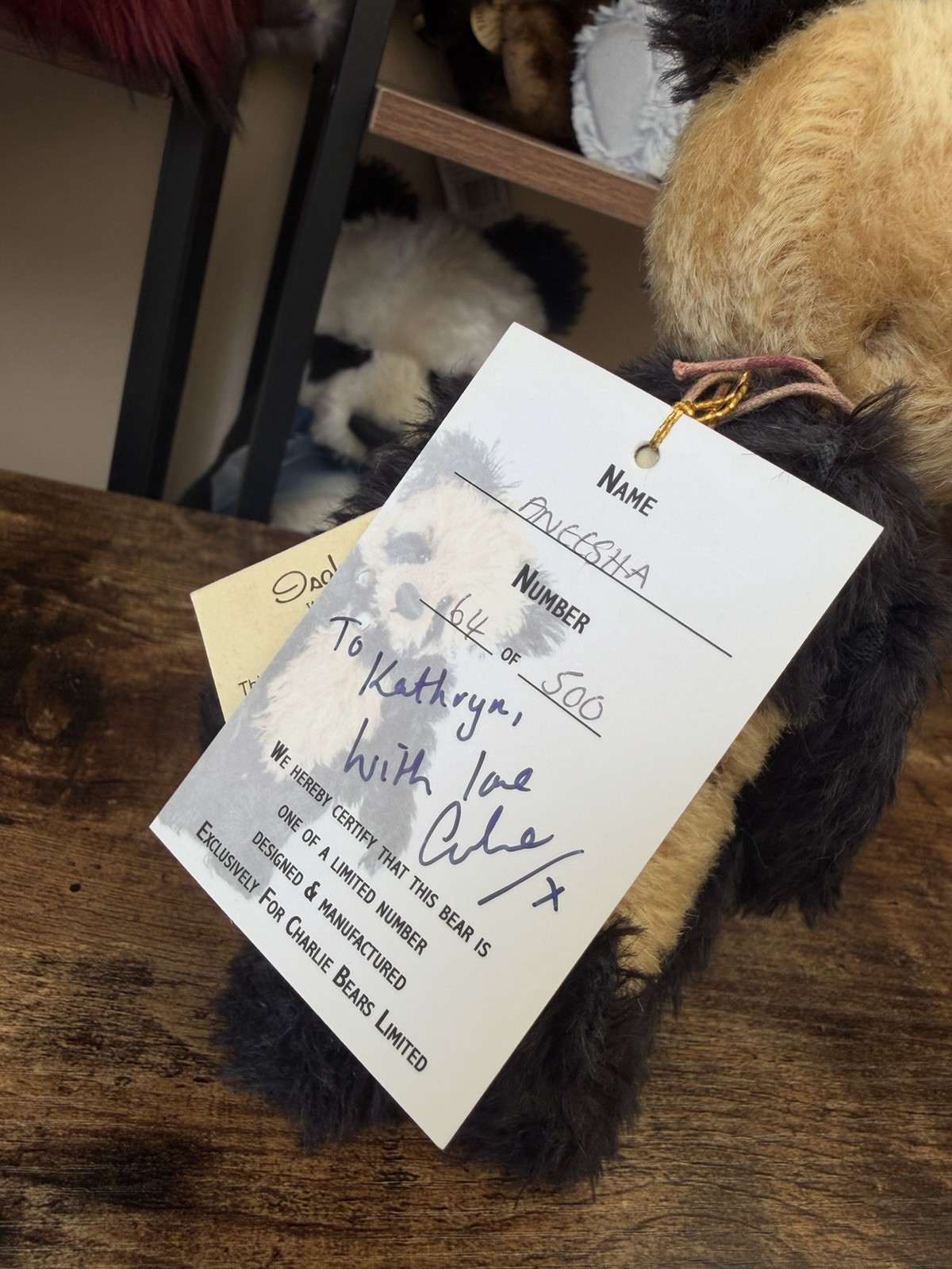 Charlie bears isabelle lee Aneesha SJ4369 Ltd retired mohair with tag - Image 5