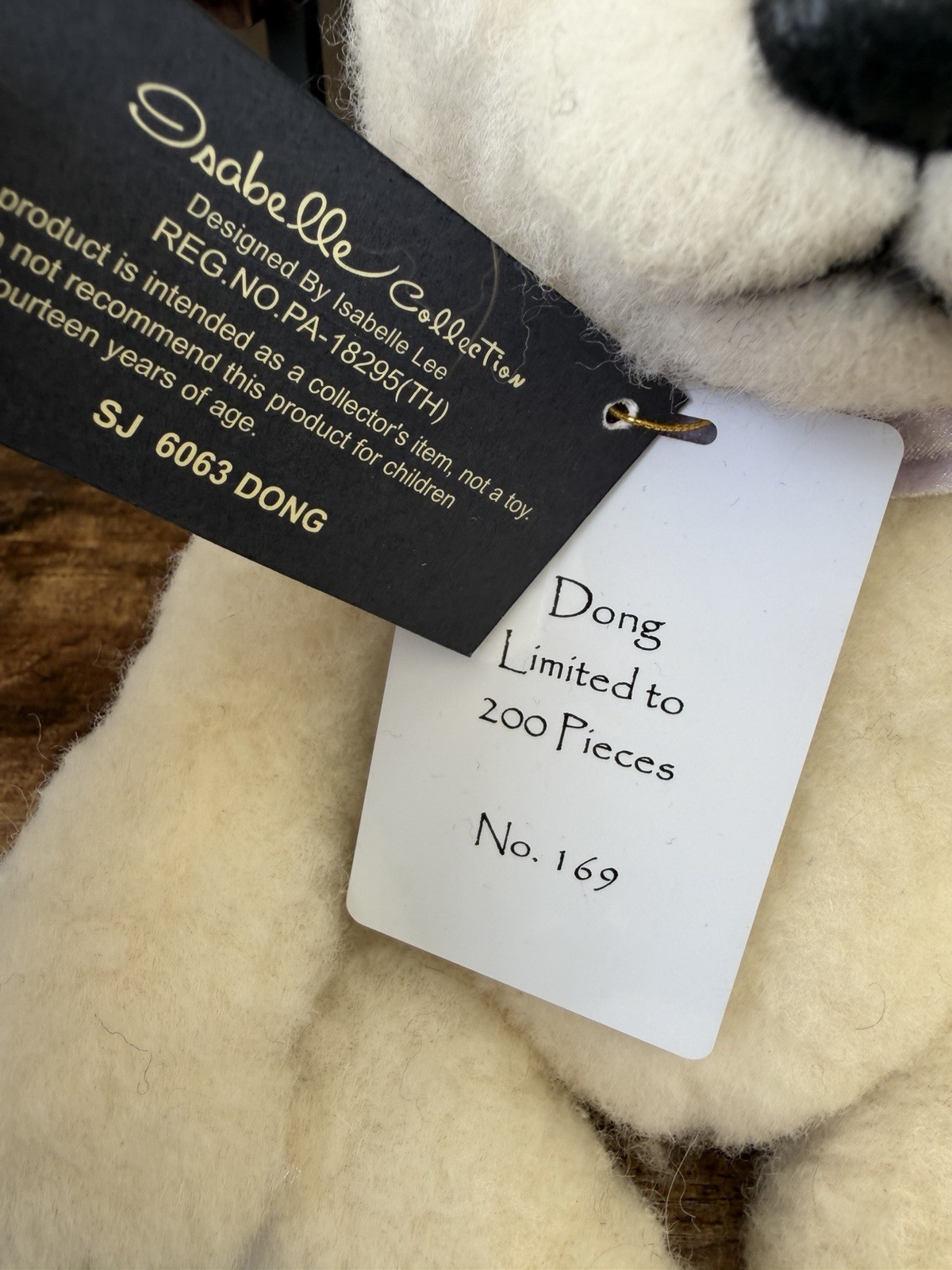 Charlie Bears DONG Polar Bear 100% Wool Limited Edition of only 200 with Tags - Image 3
