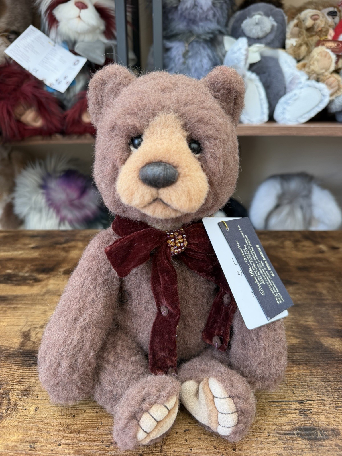 Charlie Bears DARIUS 100% Wool Limited Edition of only 250 worldwide with Tags