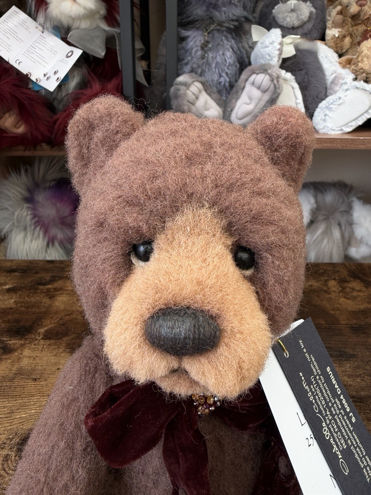Charlie Bears DARIUS 100% Wool Limited Edition of only 250 worldwide with Tags - Image 2