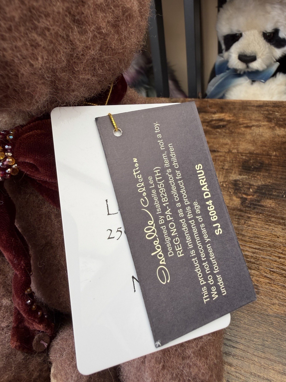 Charlie Bears DARIUS 100% Wool Limited Edition of only 250 worldwide with Tags - Image 3