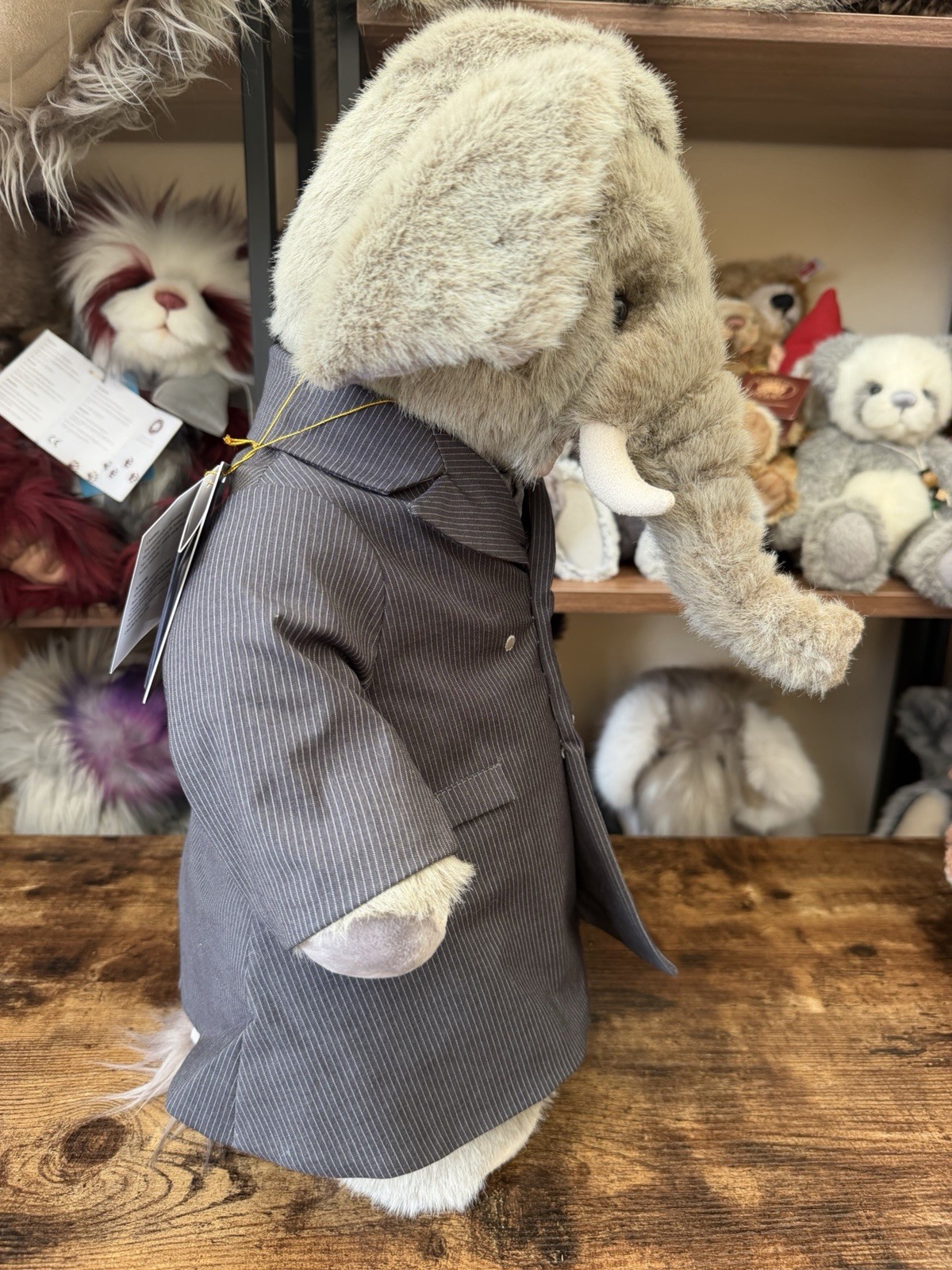 Charlie bear STROLL Elephant Limited Edition Signature in Outfit Excellent Tags - Image 4