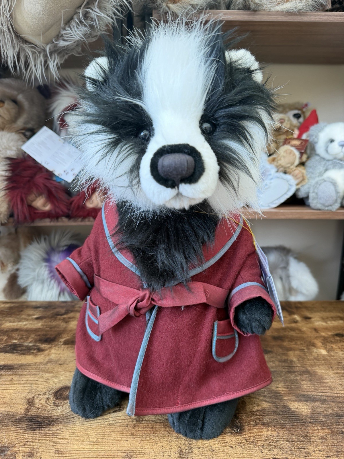 Charlie Bears BEDWARD Badger Limited Edition Signature Retired with Tags 16”
